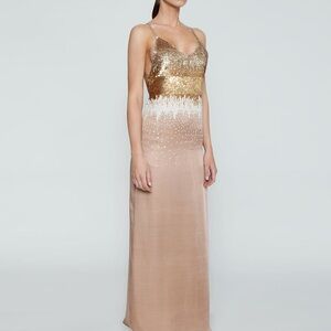 Beach Bunny Gold and Brown Maxi Dress